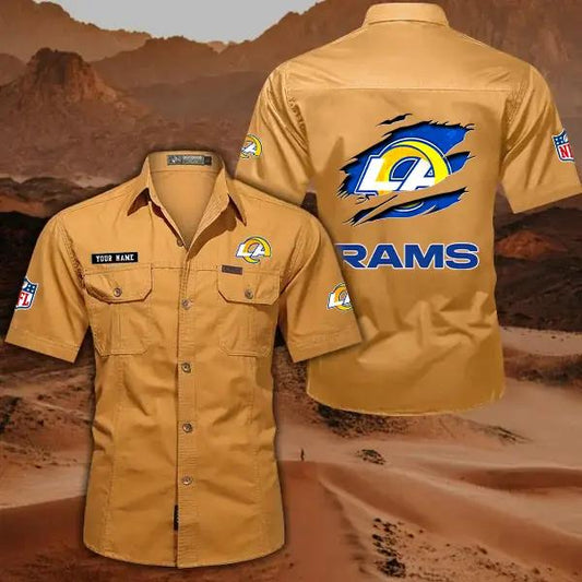 Los Angeles Rams Men’s Short Sleeve Cargo Shirts New 2025 AZBT2DCGS000019