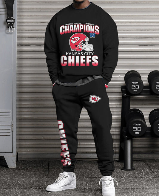 Kansas City Chiefs Combo 3D Sweatsuit and Sweatpants Unisex CBSP36