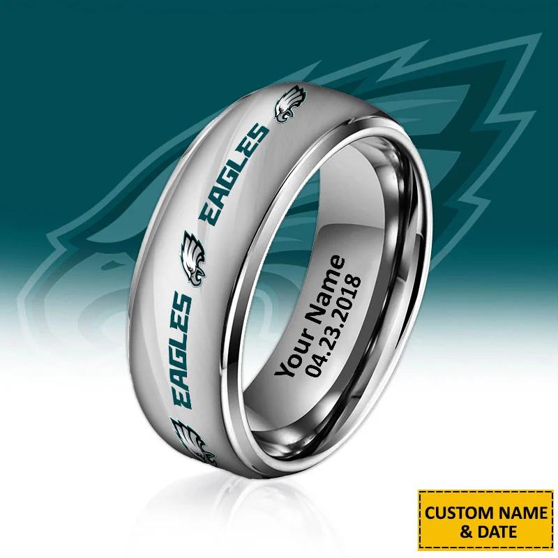 Philadelphia Eagles Special Stainless Ring Custom Name AZBTSR000052