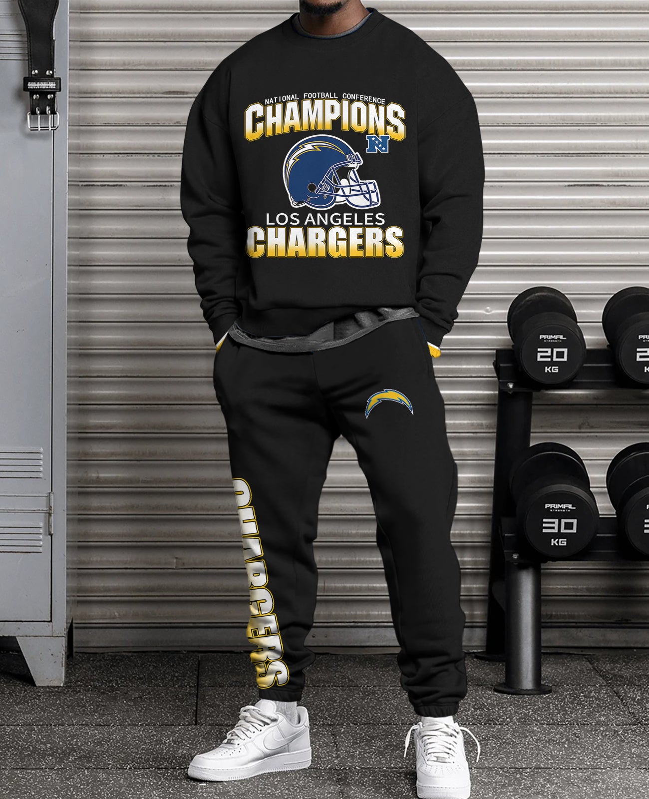 Los Angeles Chargers Combo 3D Sweatsuit and Sweatpants Unisex CBSP87