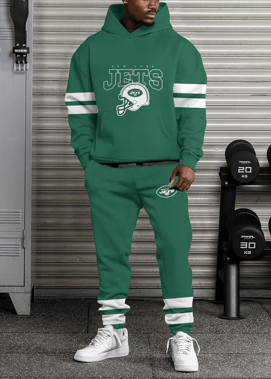 New York Jets Combo Pullover Hoodie And Sweatpants AZBTPHSP000315
