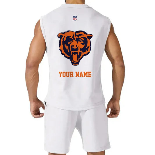Chicago Bears Combo Men Jersey Tank Top and Shorts AZICOTATTMS00018