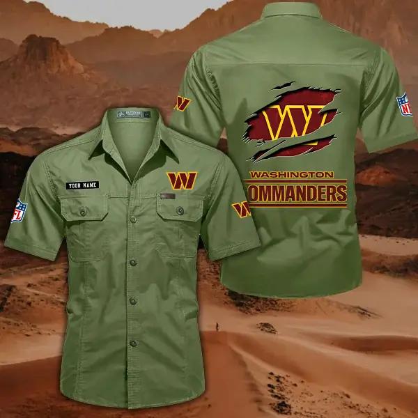Washington Commanders Men’s Short Sleeve Cargo Shirts New 2025 AZBT2DCGS000031