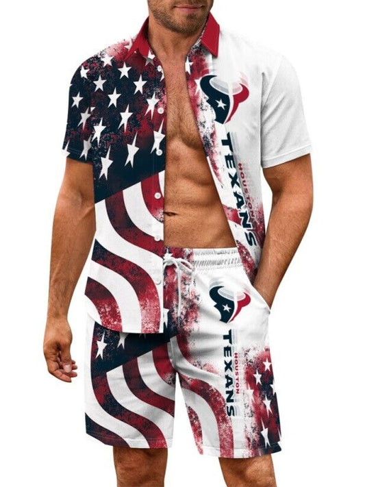 Houston Texans Combo Hawaiian Shirt and Shorts AZBTHWSS000180