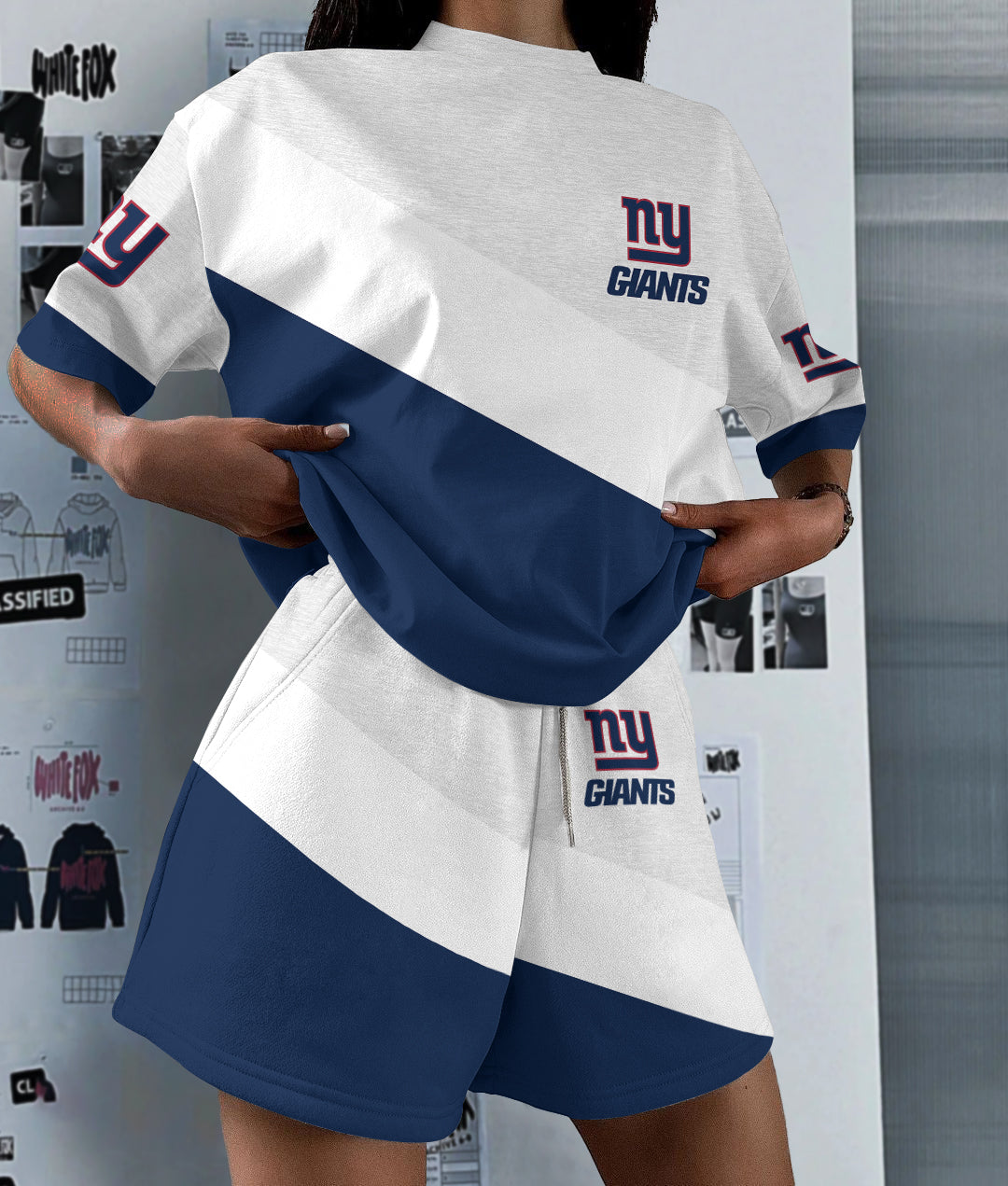New York Giants Limited Edition Top And Shorts Two-Piece Suits (2)