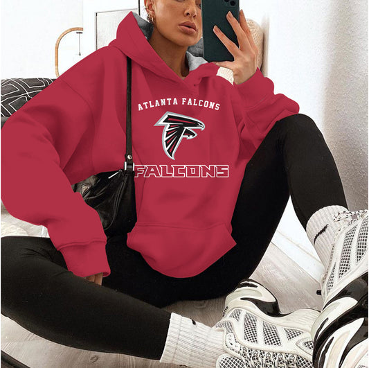 Atlanta Falcons Printed Hooded Pocket Pullover Hoodie AZBTPH000093