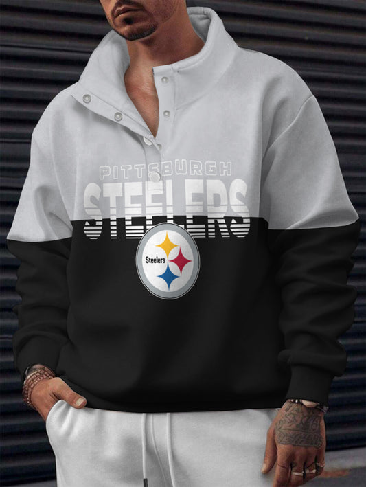 Pittsburgh Steelers Casual Colorful Stand Collar Sweatshirt AZBTSCSW000594