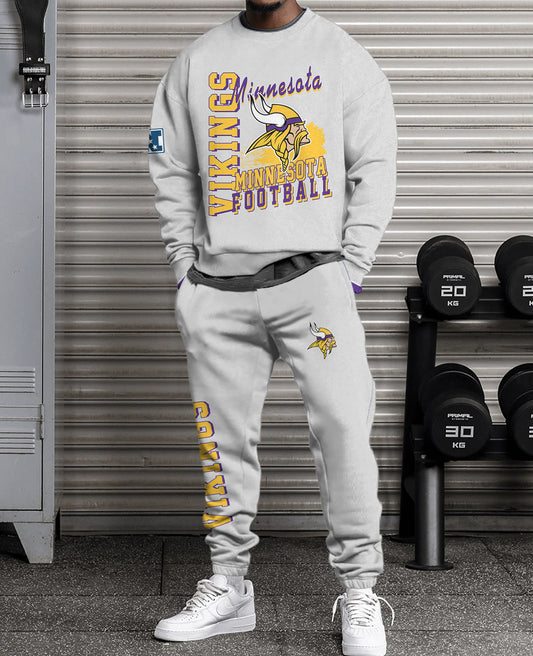 Minnesota Vikings Combo 3D Sweatsuit and Sweatpants Unisex CBSP146