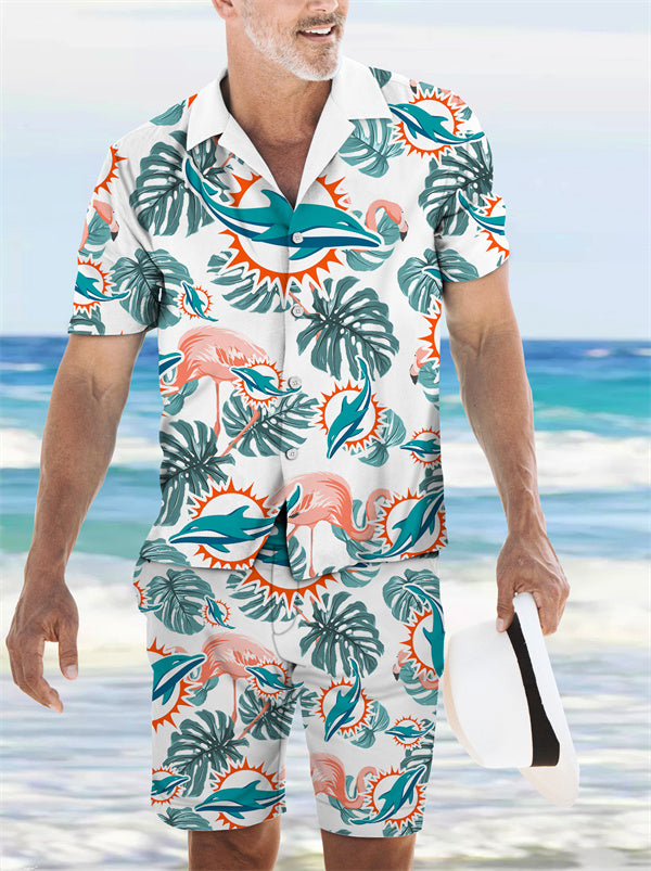Miami Dolphins Combo Hawaiian Shirt and Shorts AZBTHWSS000139