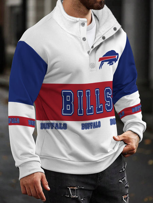 Buffalo Bills Casual Colorful Stand Collar Sweatshirt AZBTSCSW000249