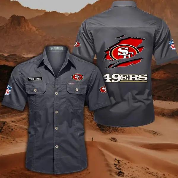 San Francisco 49ers Men’s Short Sleeve Cargo Shirts New 2025 AZBT2DCGS000027