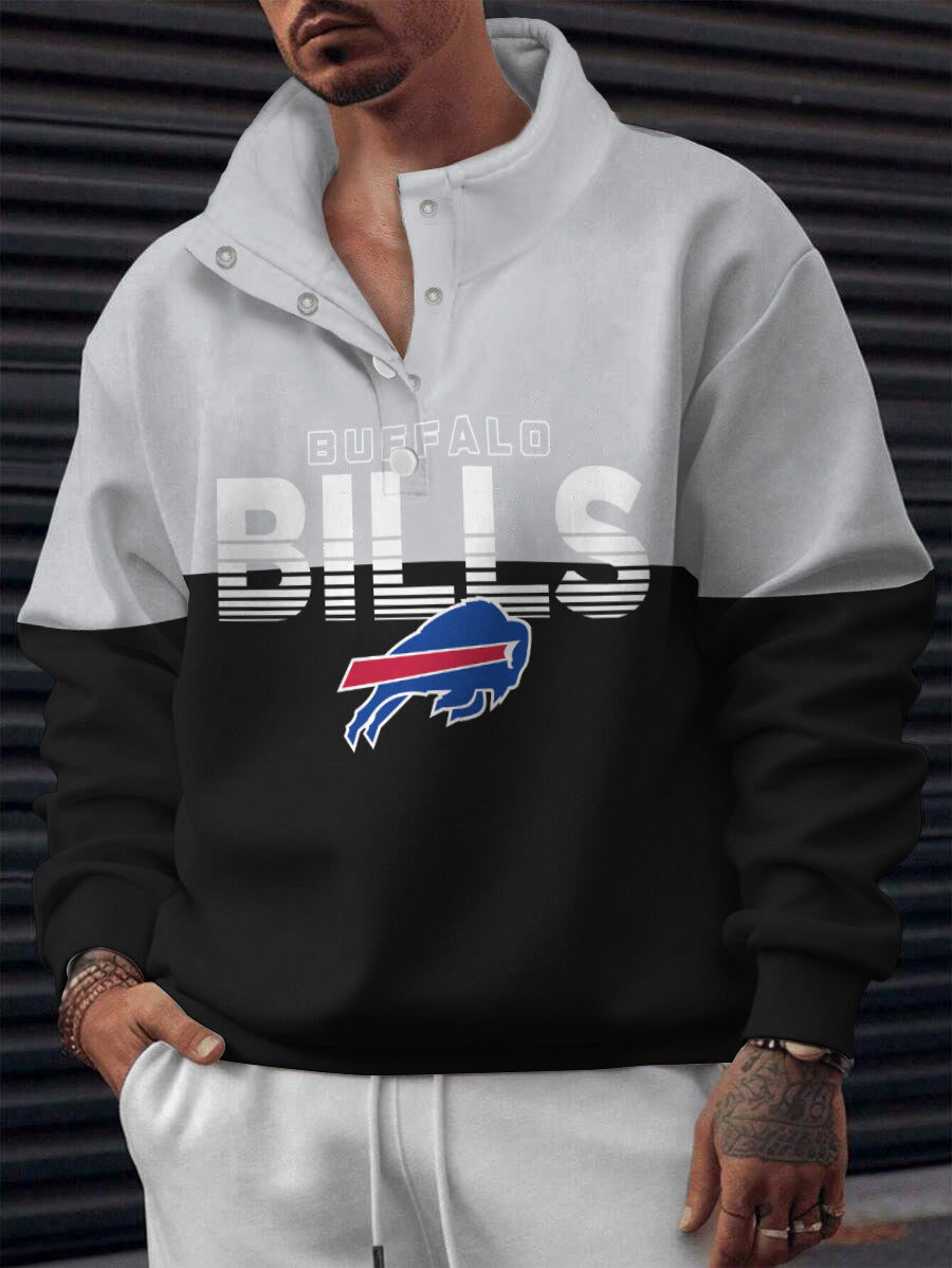 Buffalo Bills Casual Colorful Stand Collar Sweatshirt AZBTSCSW000456