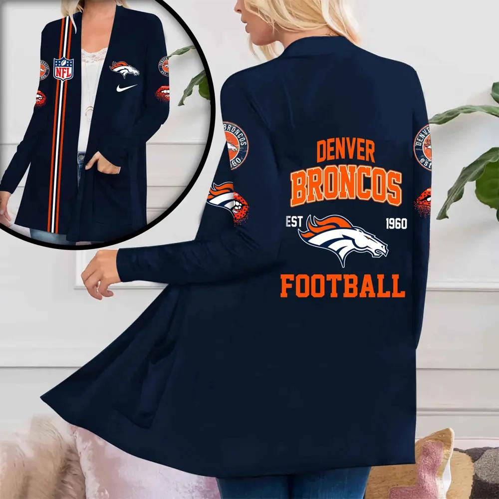Denver Broncos Women Patch Pocket Cardigan BT055