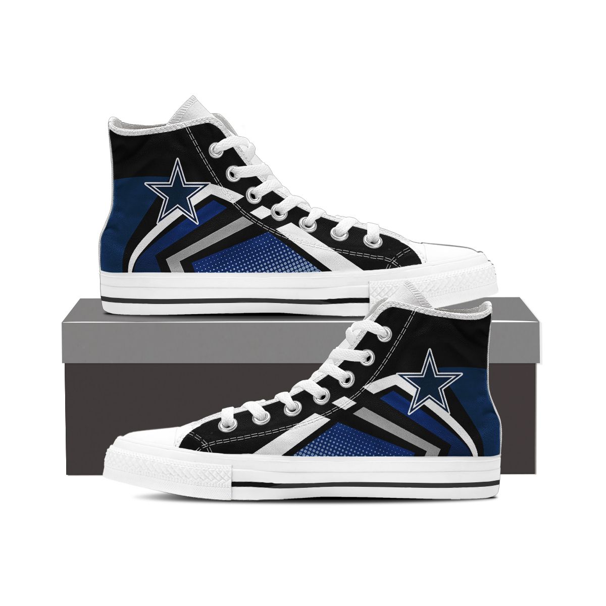 Dallas Cowboys High Top Shoes 020