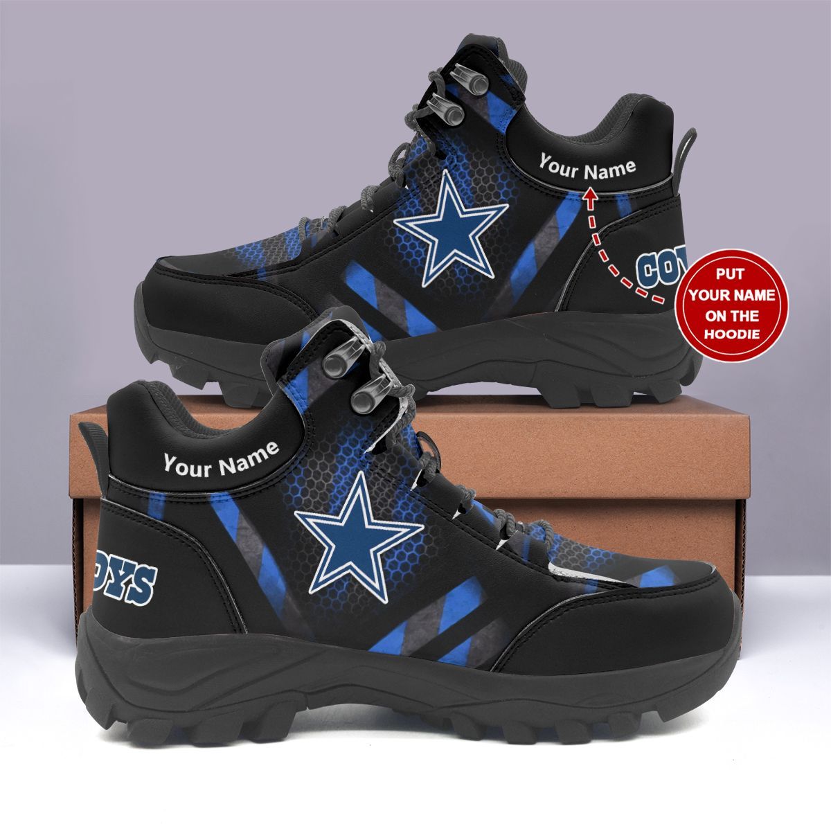 Dallas Cowboys Hiking Personalized Shoes 14