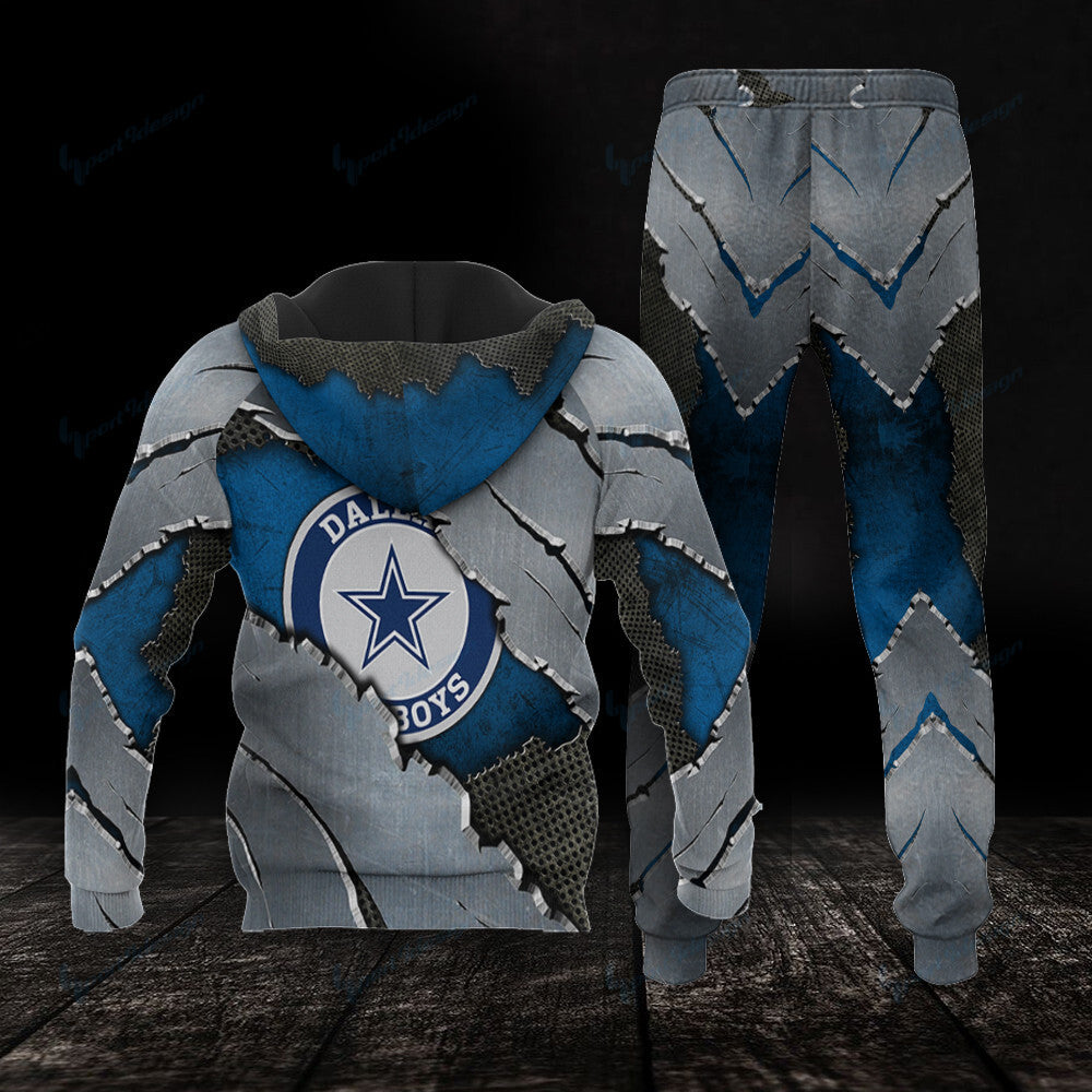 Dallas Cowboys Hoodie and Jogger Set Hoodie BG854