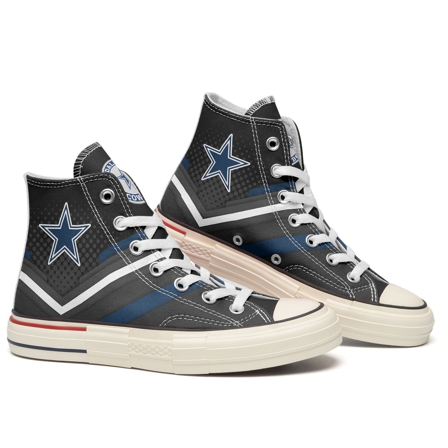 Dallas Cowboys New High Top Canvas Shoes 02