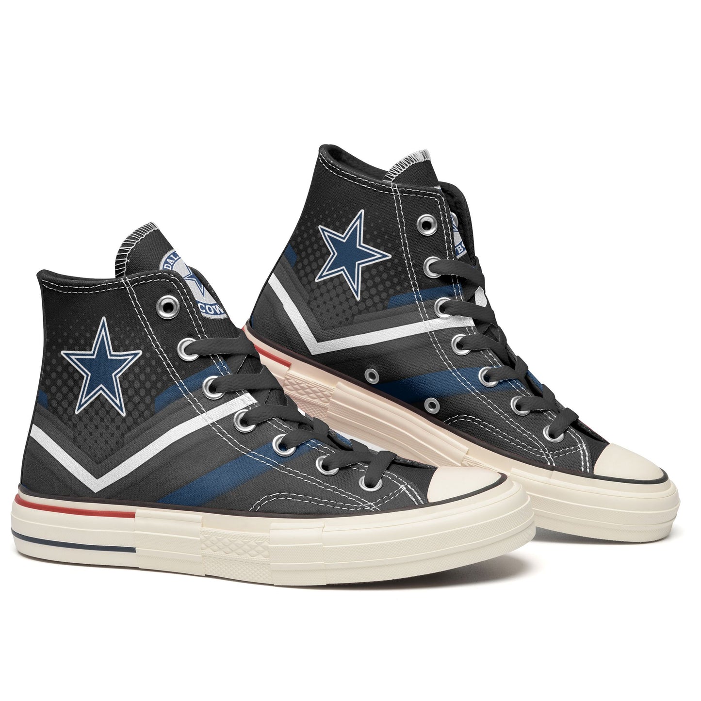 Dallas Cowboys New High Top Canvas Shoes 02
