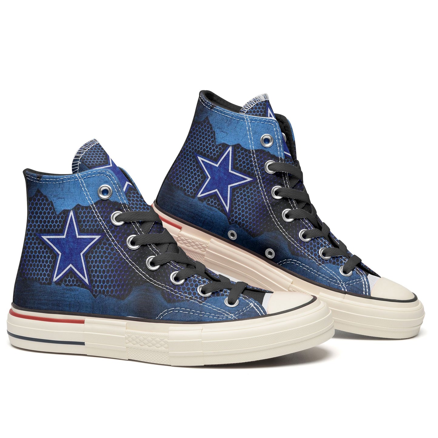 Dallas Cowboys New High Top Canvas Shoes 11
