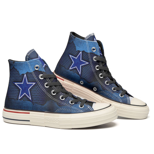 Dallas Cowboys New High Top Canvas Shoes 11