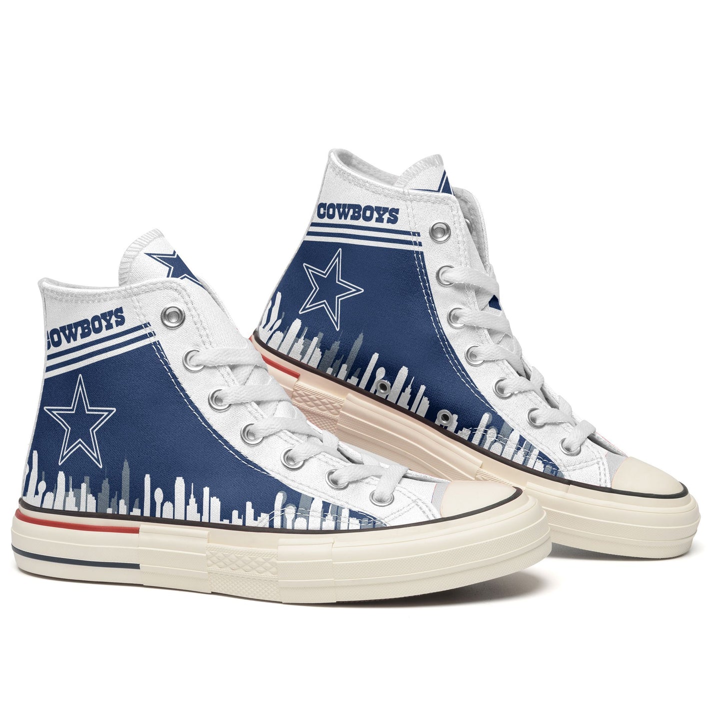 Dallas Cowboys New High Top Canvas Shoes 55