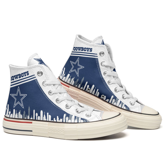 Dallas Cowboys New High Top Canvas Shoes 55