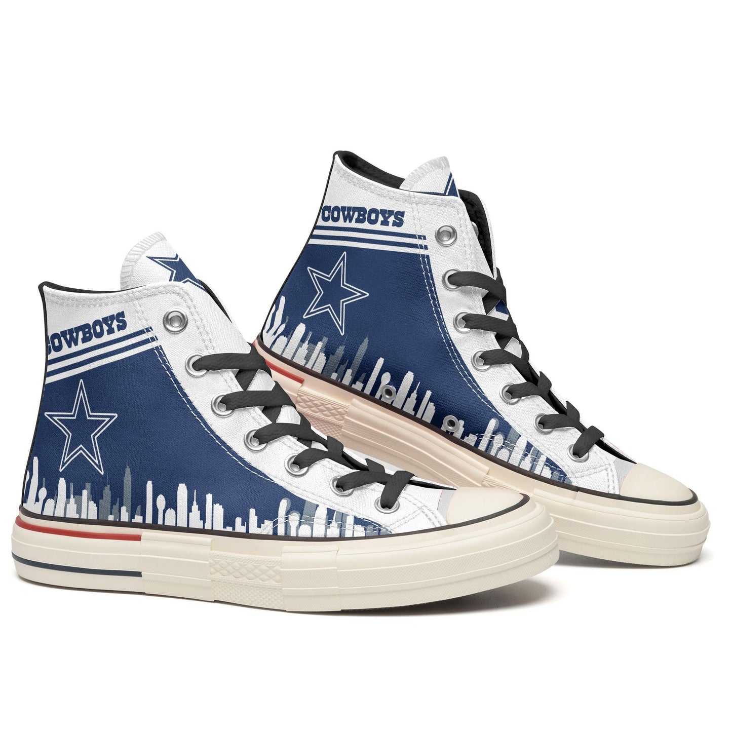 Dallas Cowboys New High Top Canvas Shoes 55