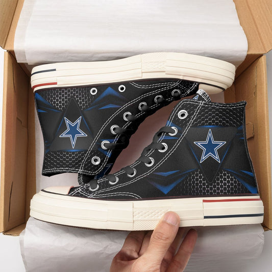 Dallas Cowboys New High Top Canvas Shoes 68