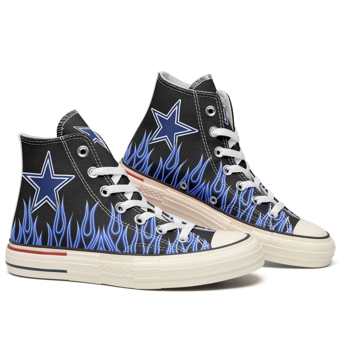 Dallas Cowboys New High Top Canvas Shoes 72