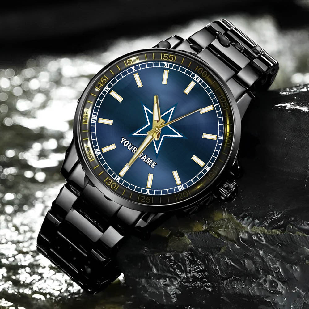 Dallas Cowboys Black Fashion Watch Gifts For Sport Fans AZWATCH039