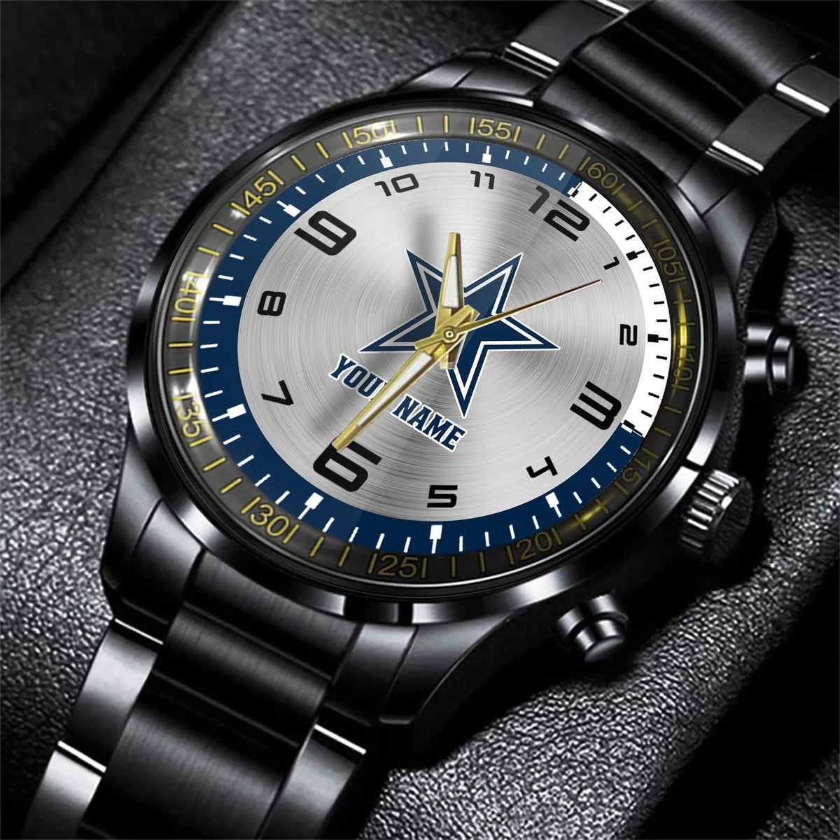 Dallas Cowboys Black Fashion Watch Gifts For Sport Fans AZWATCH009