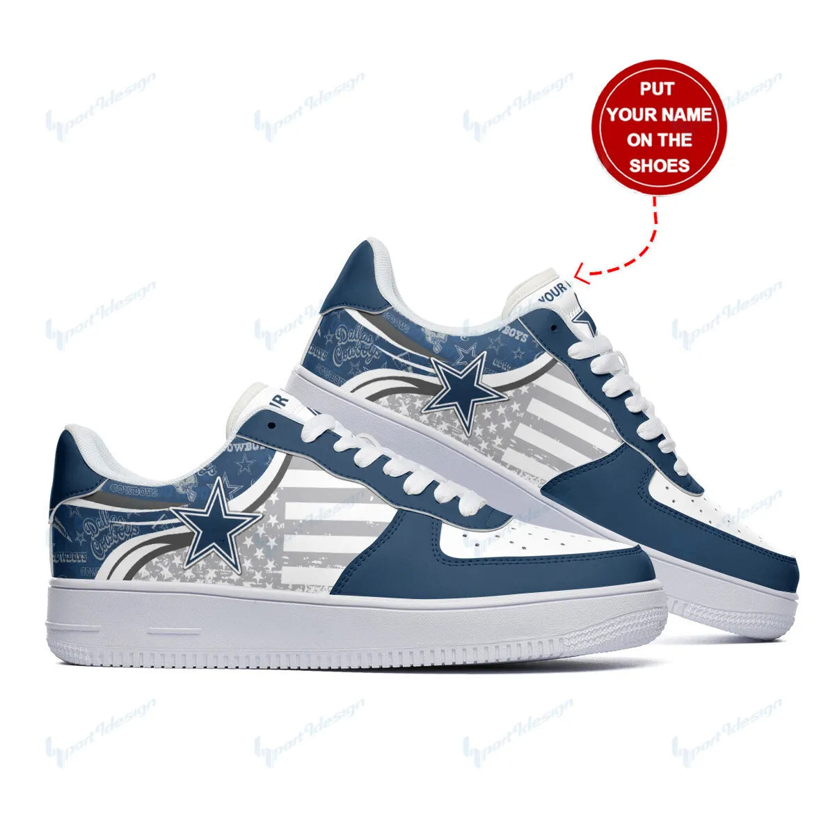 Dallas Cowboys Personalized AF1 Shoes BG154