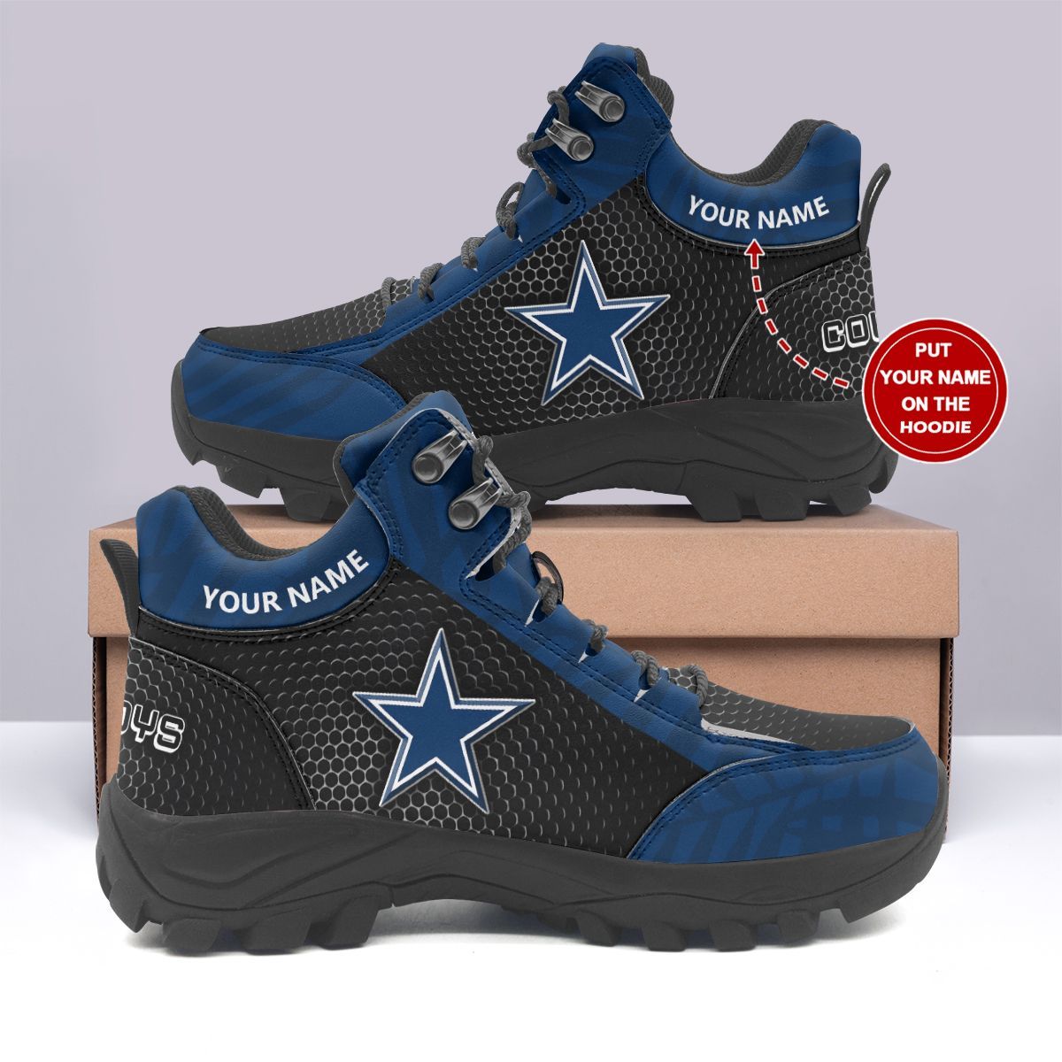 Dallas Cowboys Personalized Hiking Shoes 28