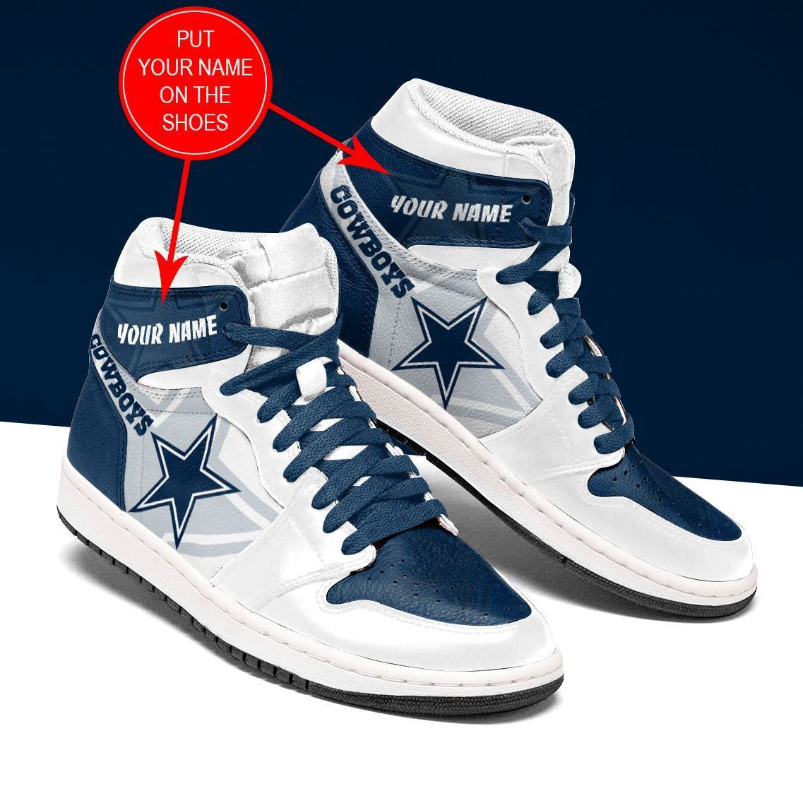 Dallas Cowboys Personalized Jshoes 069