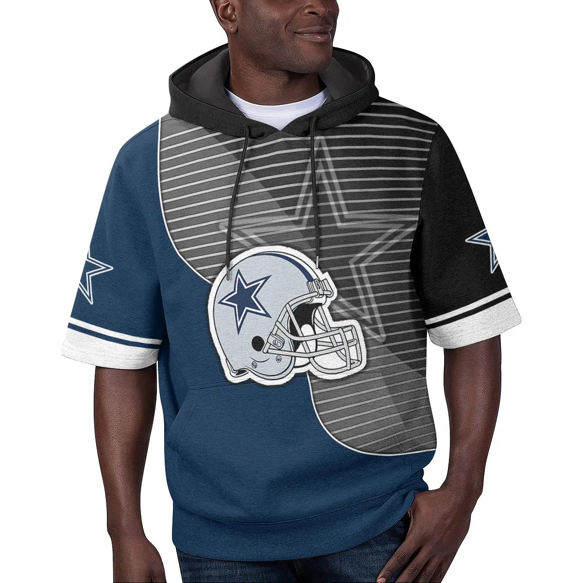 Dallas Cowboys Short Sleeve Hoodie BG16