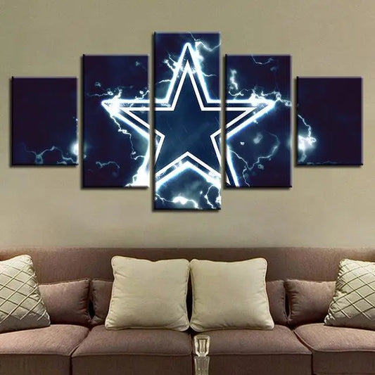 Dallas Cowboys 5 Piece Canvas Wall Art With Frame HA34