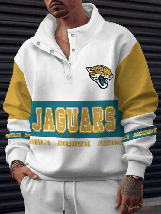 Jacksonville Jaguars Casual Colorful Stand Collar Sweatshirt AZBTSCSW000607