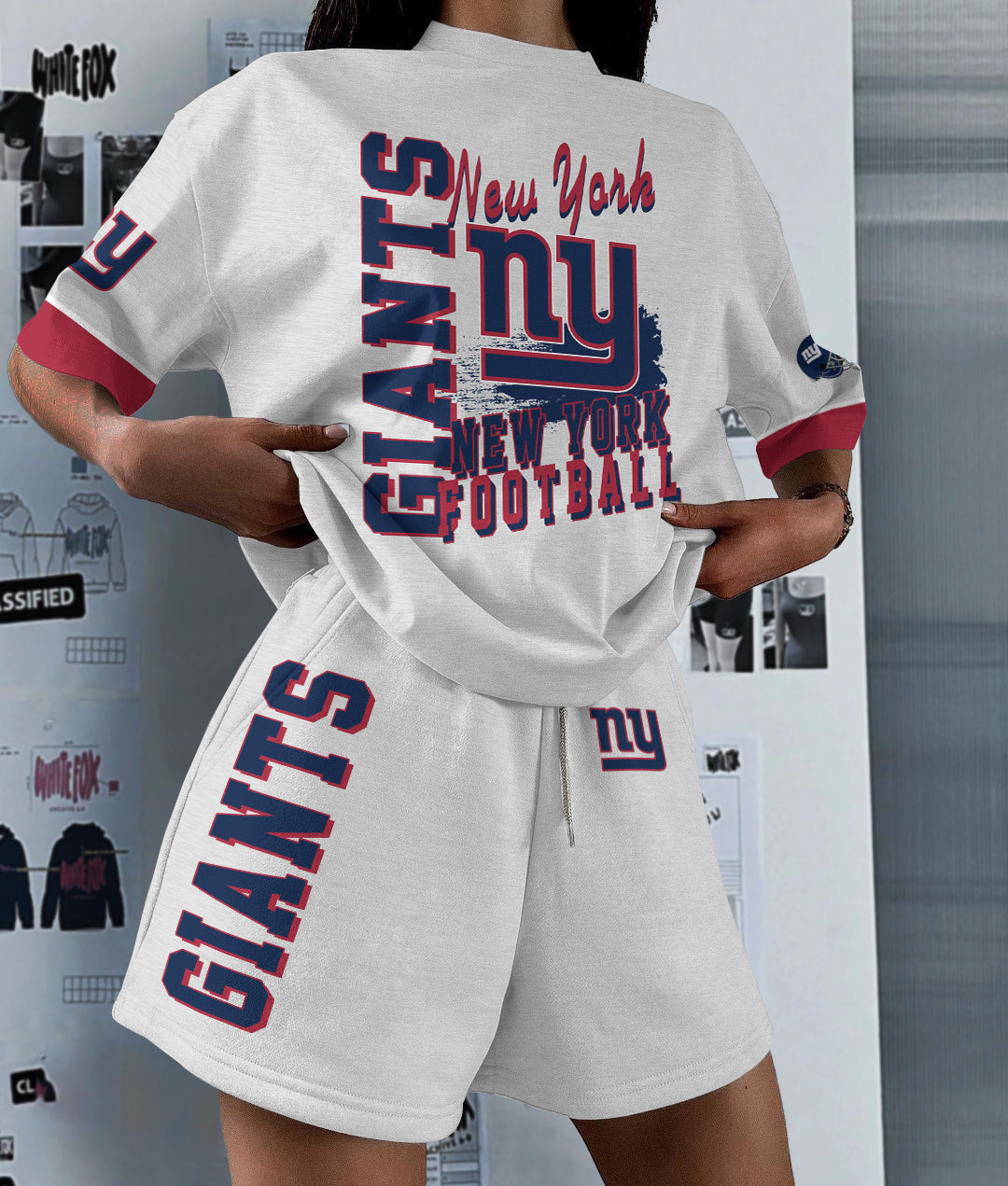New York Giants Limited Edition Top And Shorts Two-Piece Suits (4)