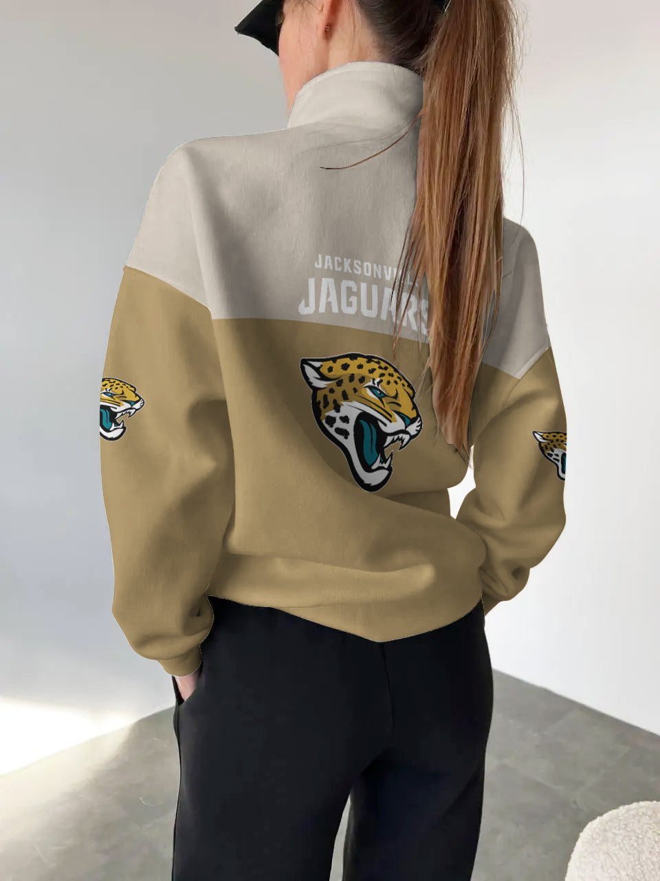 Jacksonville Jaguars Casual Colorful Stand Collar Sweatshirt AZBTSCSW000410