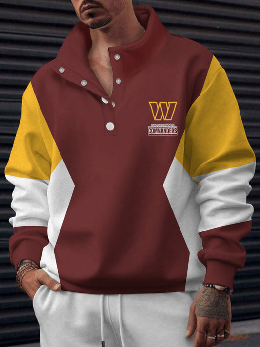 Washington Commanders Casual Colorful Stand Collar Sweatshirt AZBTSCSW000276