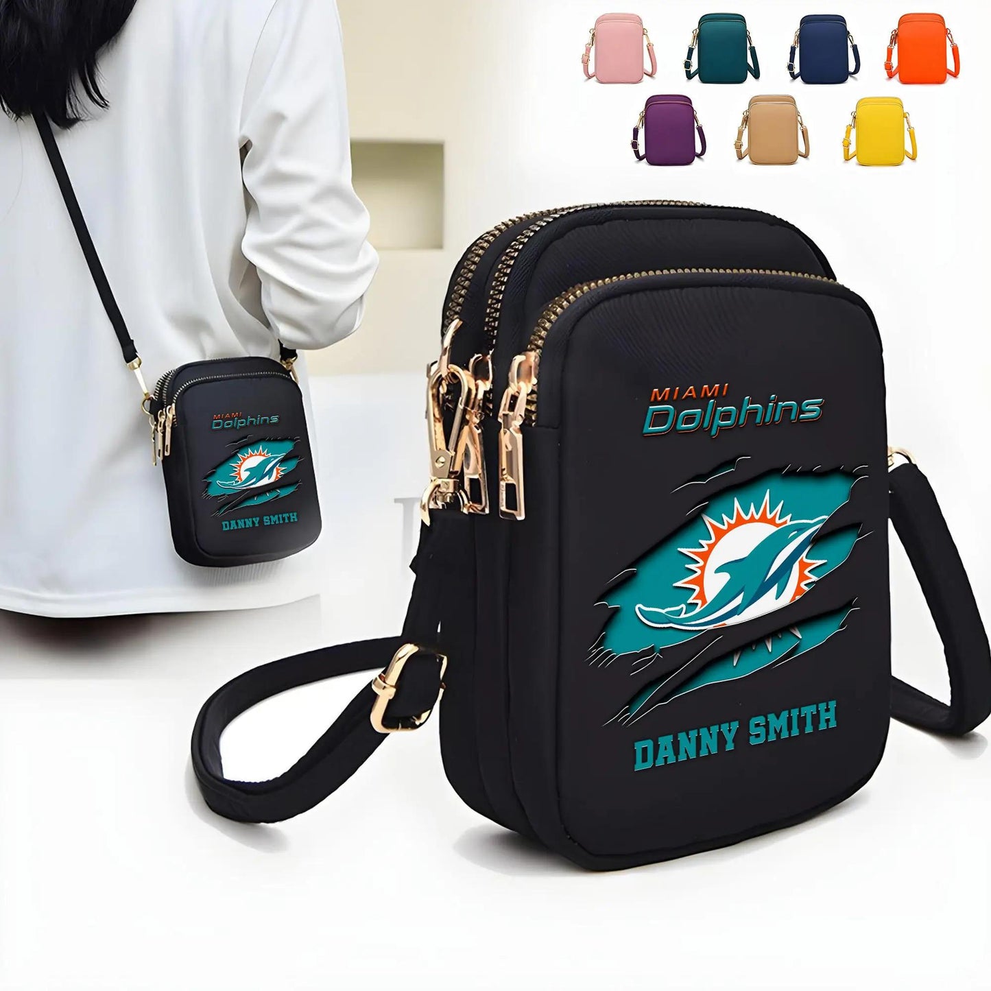 Miami Dolphins Mini Crossbody Bag for Women New Trending 2025 AZBT2DMCB000067