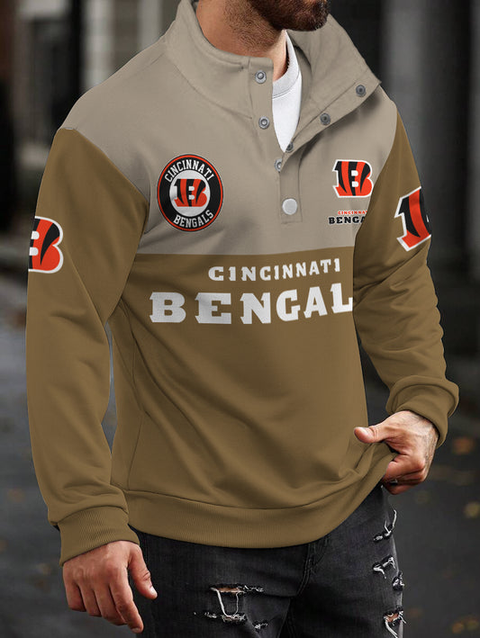 Cincinnati Bengals Casual Colorful Stand Collar Sweatshirt AZBTSCSW000358