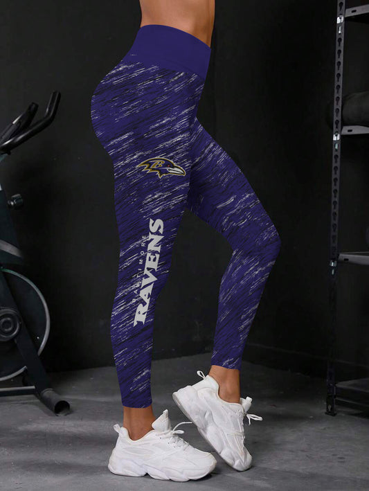 Baltimore Ravens  High Waist Push Up Printed Leggings
