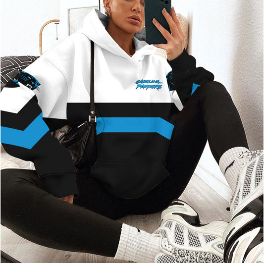Carolina Panthers Printed Hooded Pocket Pullover Hoodie AZBTPH000014