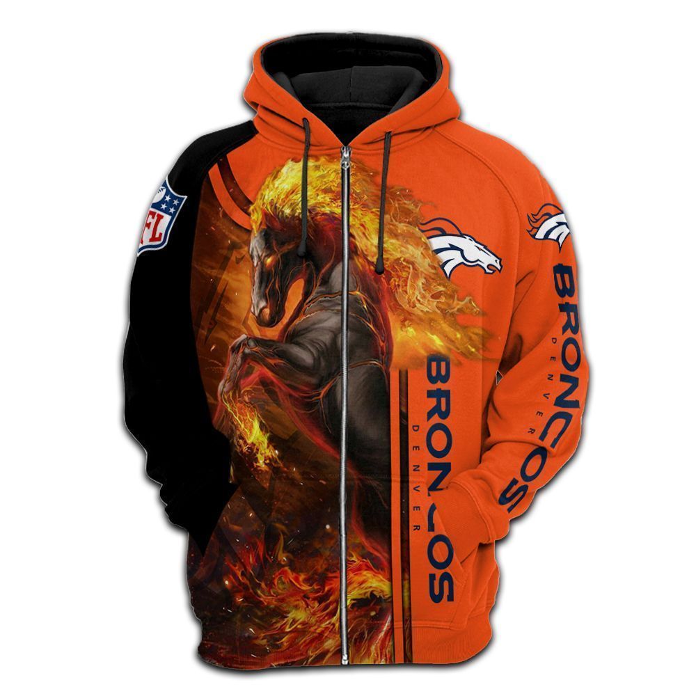 Denver Broncos Fire Hoodie