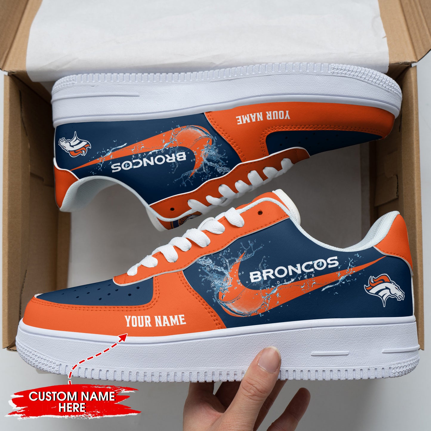 Denver Broncos Personalized AF1 Shoes BG285