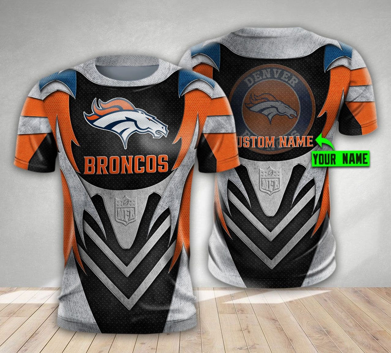 Denver Broncos Personalized All Over Printed 458