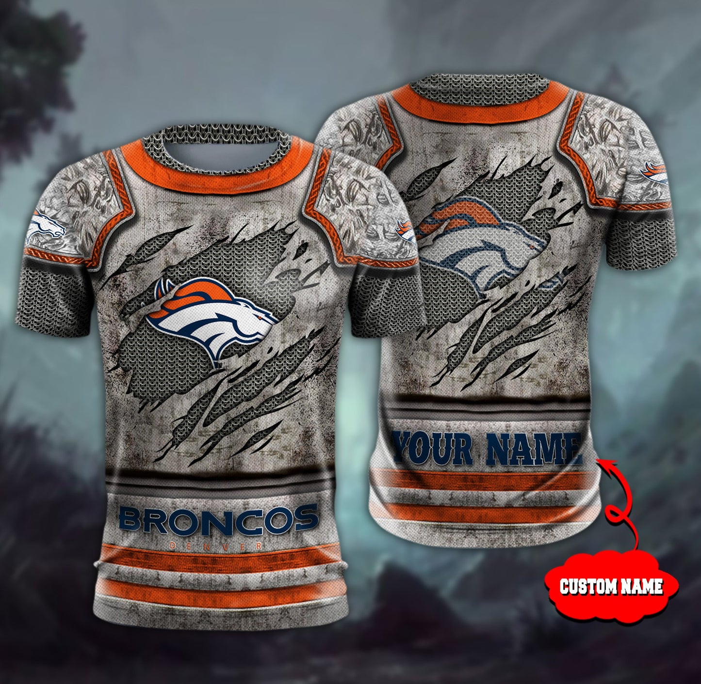 Denver Broncos Personalized All Over Printed 606