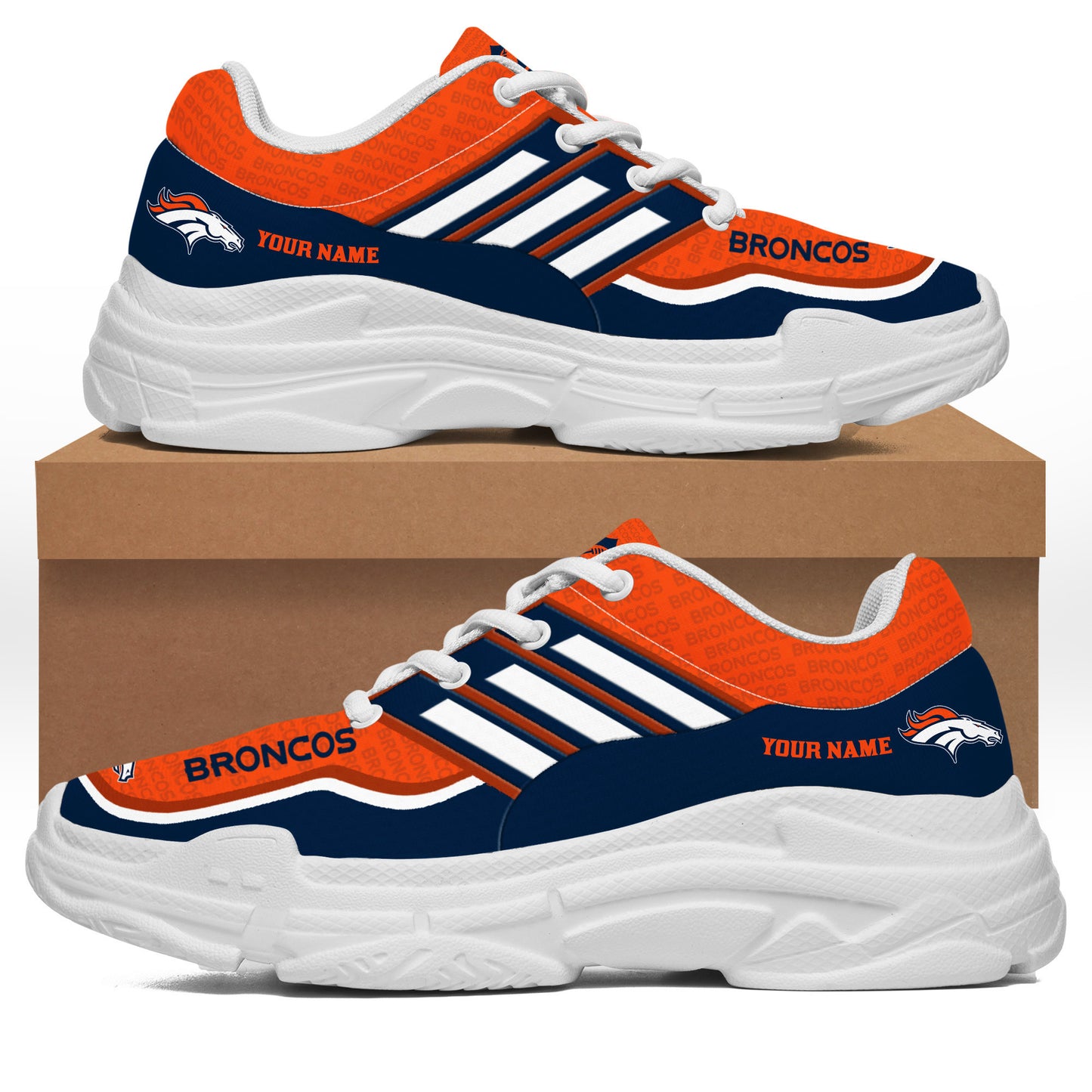 Denver Broncos Personalized Chunky Sneakers 03