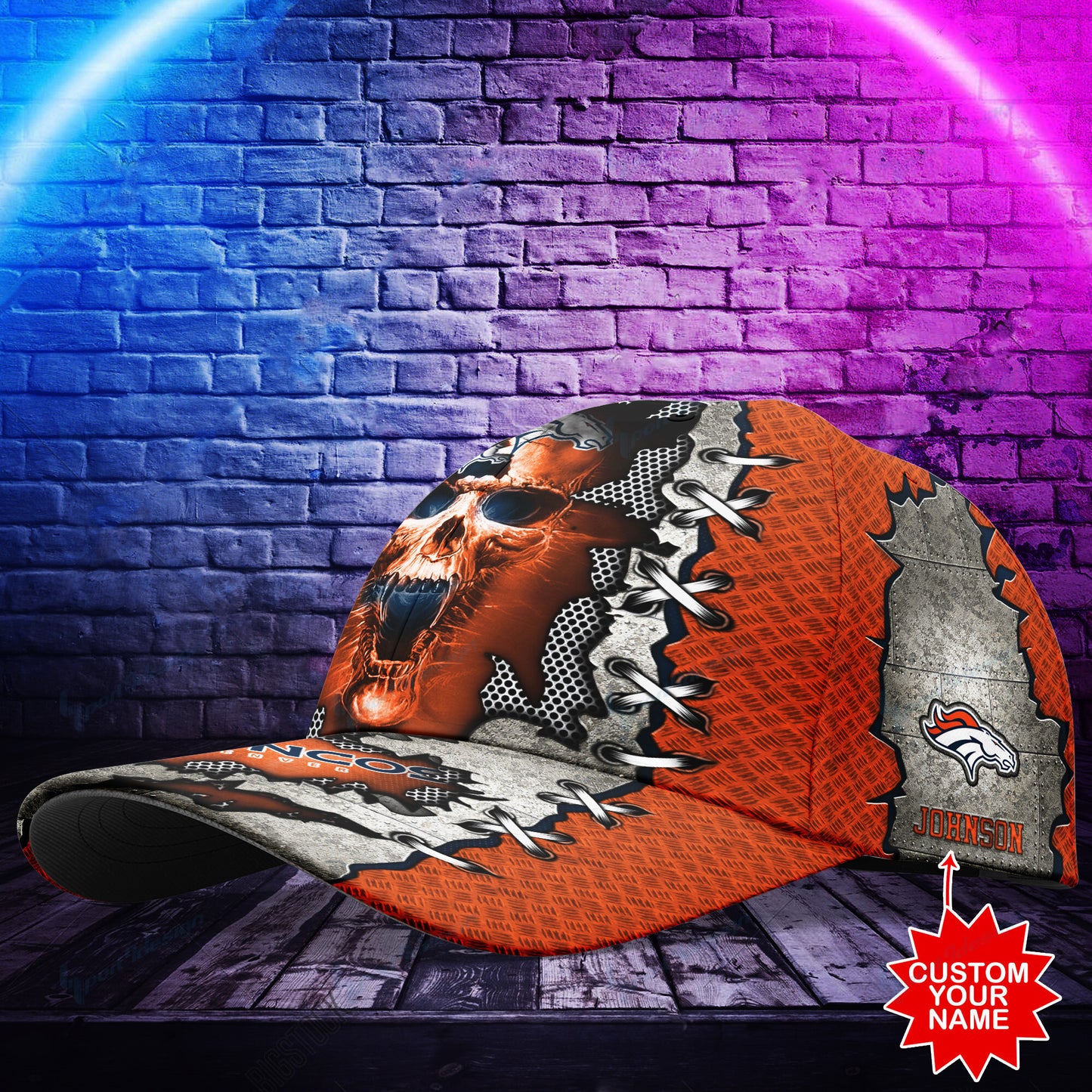 Denver Broncos Personalized Classic Cap BG484